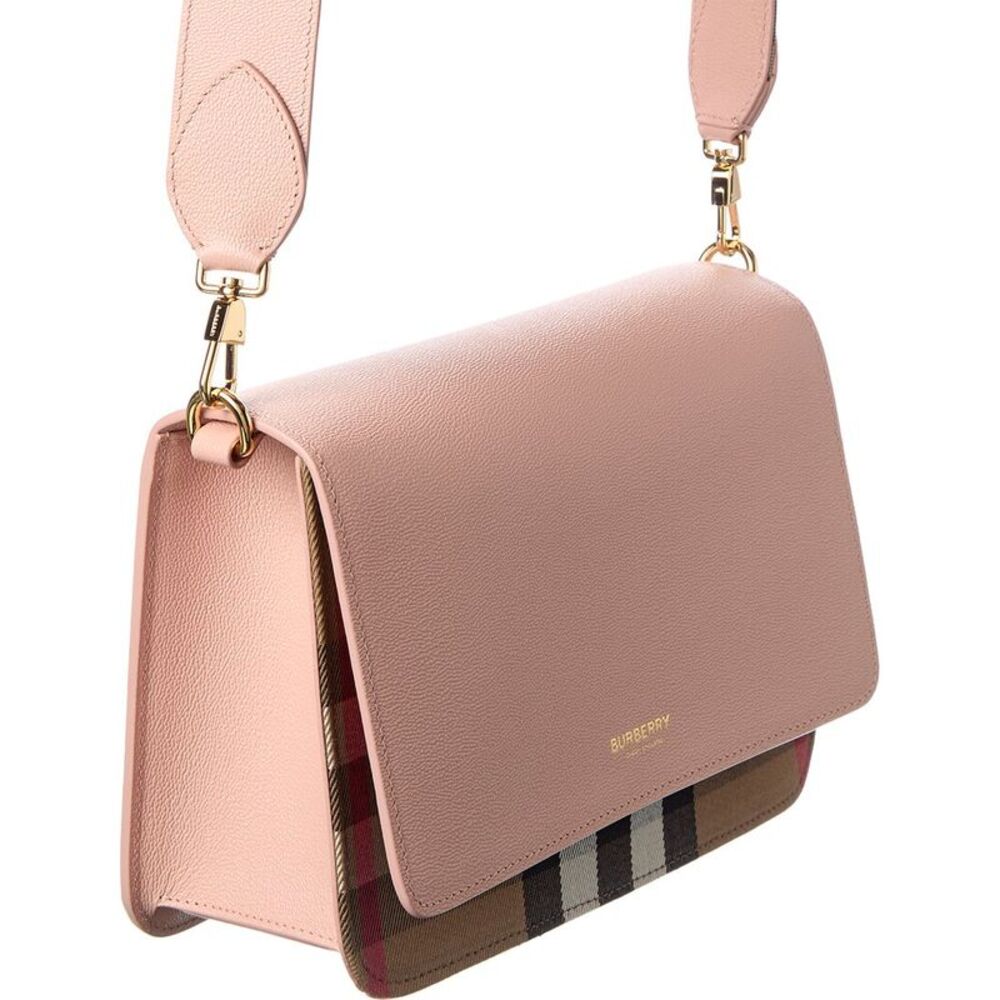Burberry Check Canvas & Leather Shoulder Bag, Pink - Picture 3 of 4